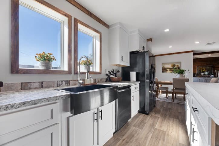 The reece by cavco moultrie kitchen home features