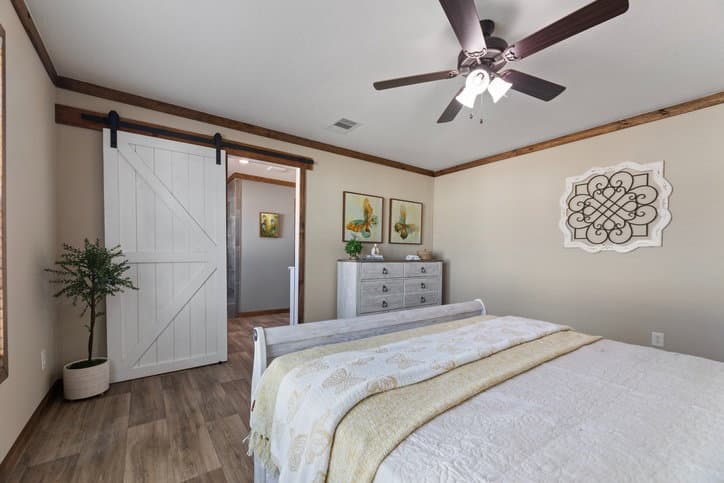 The reece by cavco moultrie bedroom home features