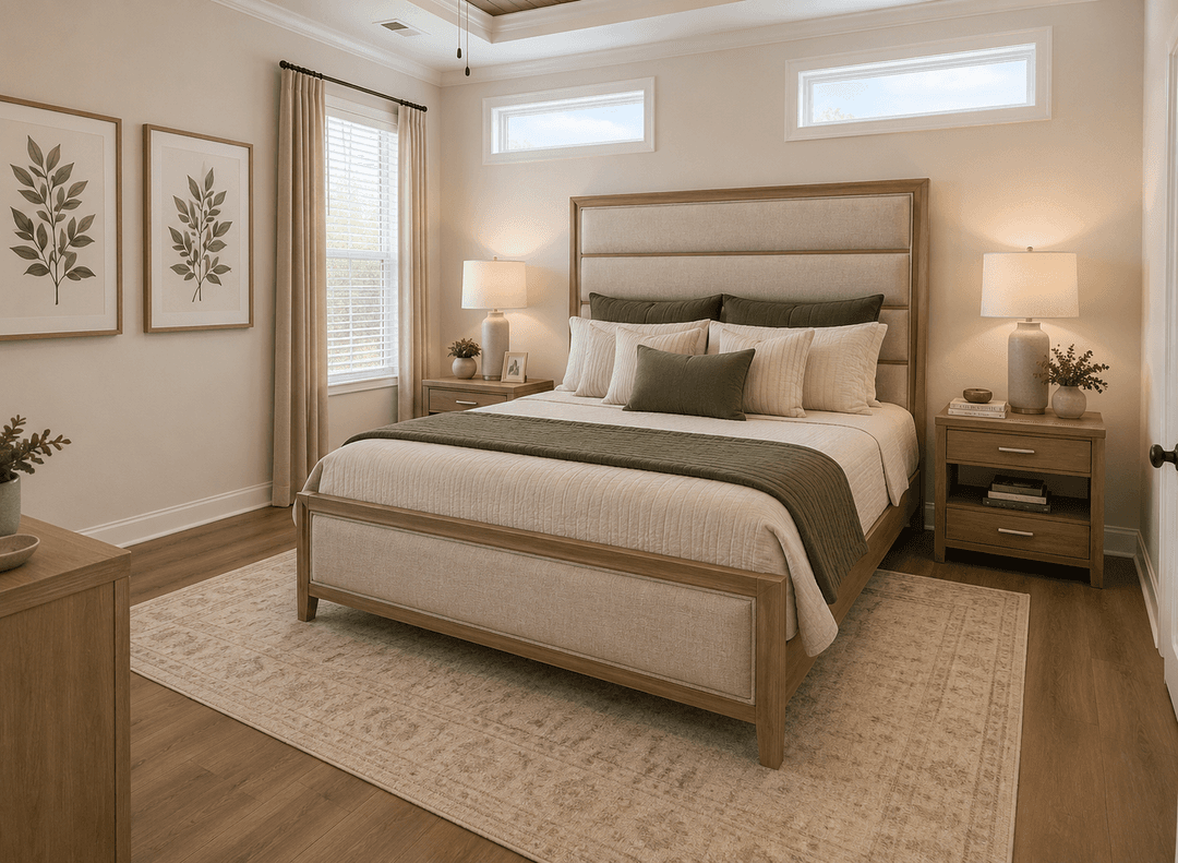 The riverview bedroom home features
